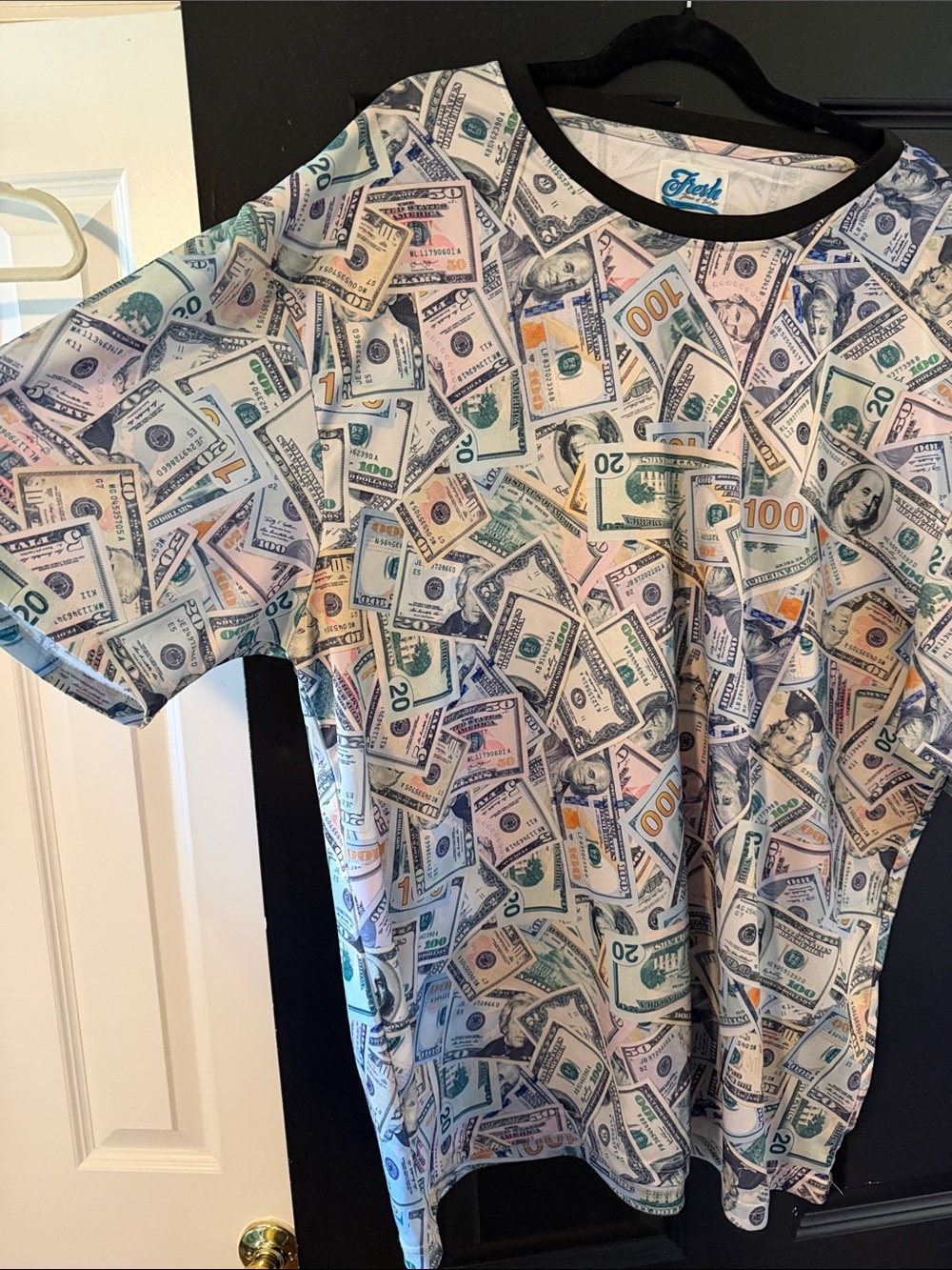 fresh Money Cascade Graphic Tee - Multicolor Bills